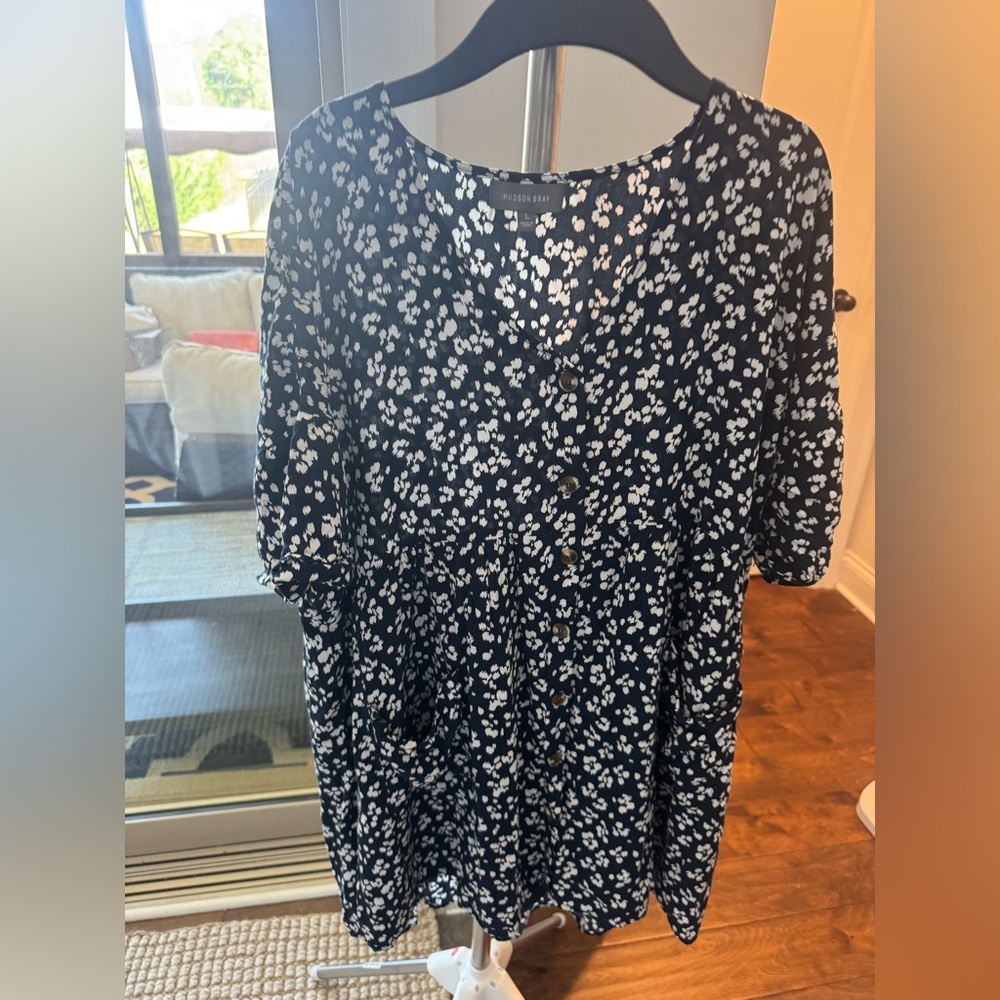 Hudson gray mini dress size large nwot